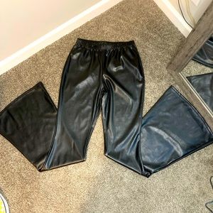 Oh Polly leather flare pants